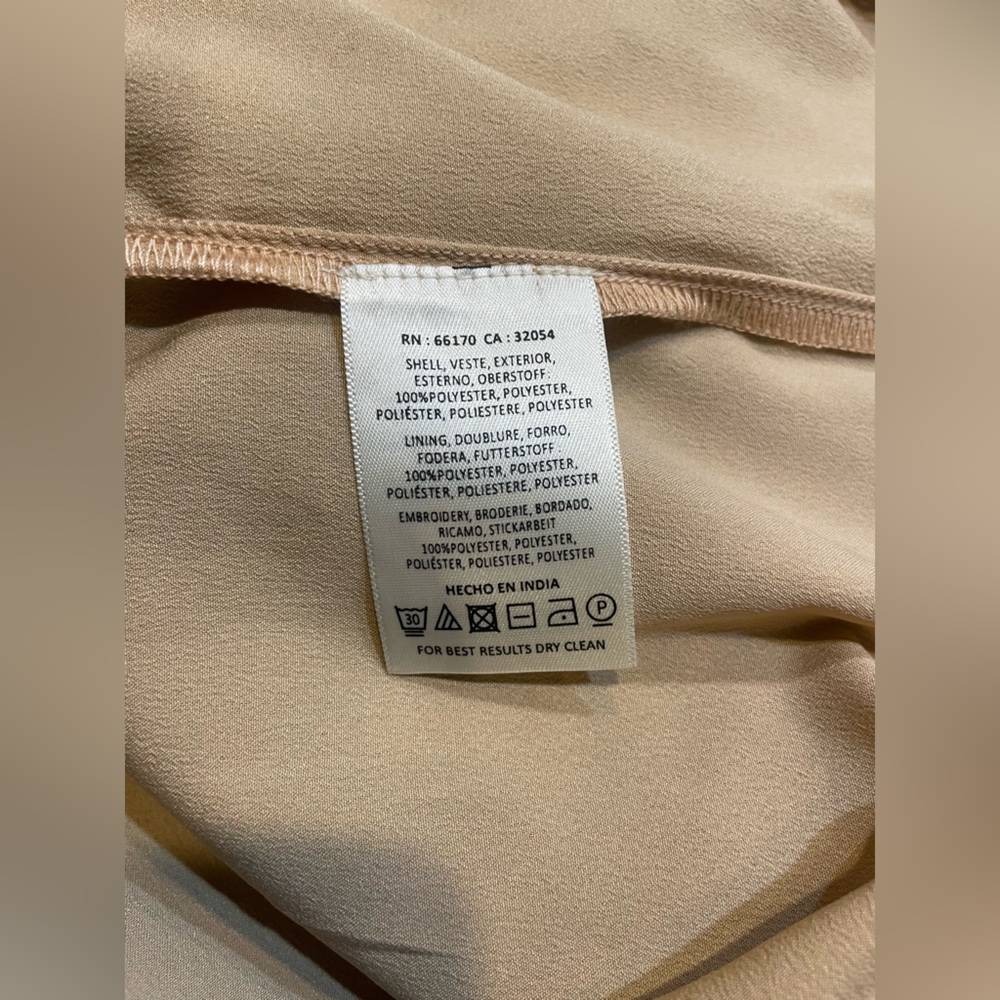 Leifsdottir Fit & Flare Sleeveless Sheer Black Dress with Tan Lining - Picture 16 of 16